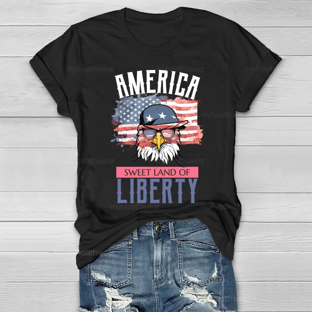 America Sweet Land Of Liberty  Healthwear T-shirt