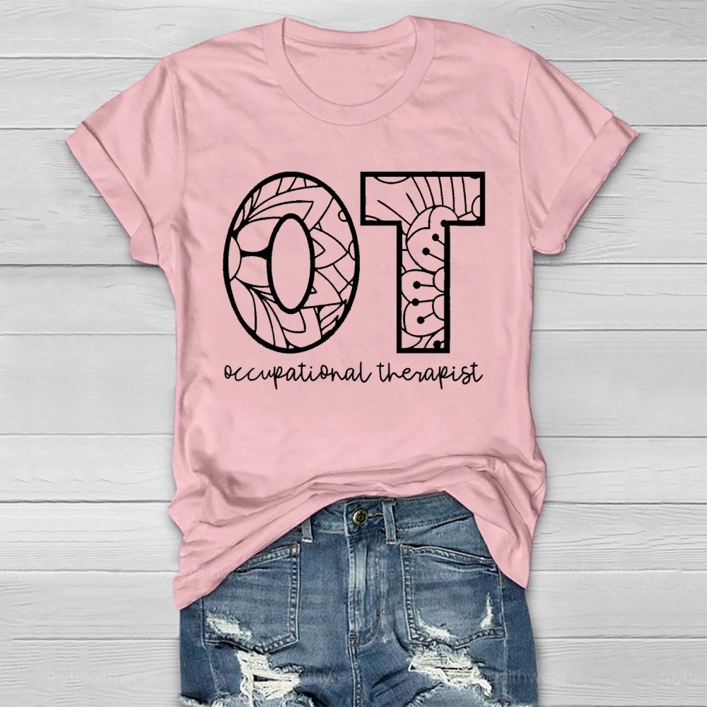 Occupational Therapist Pattern Letter Healthwear T-shirt
