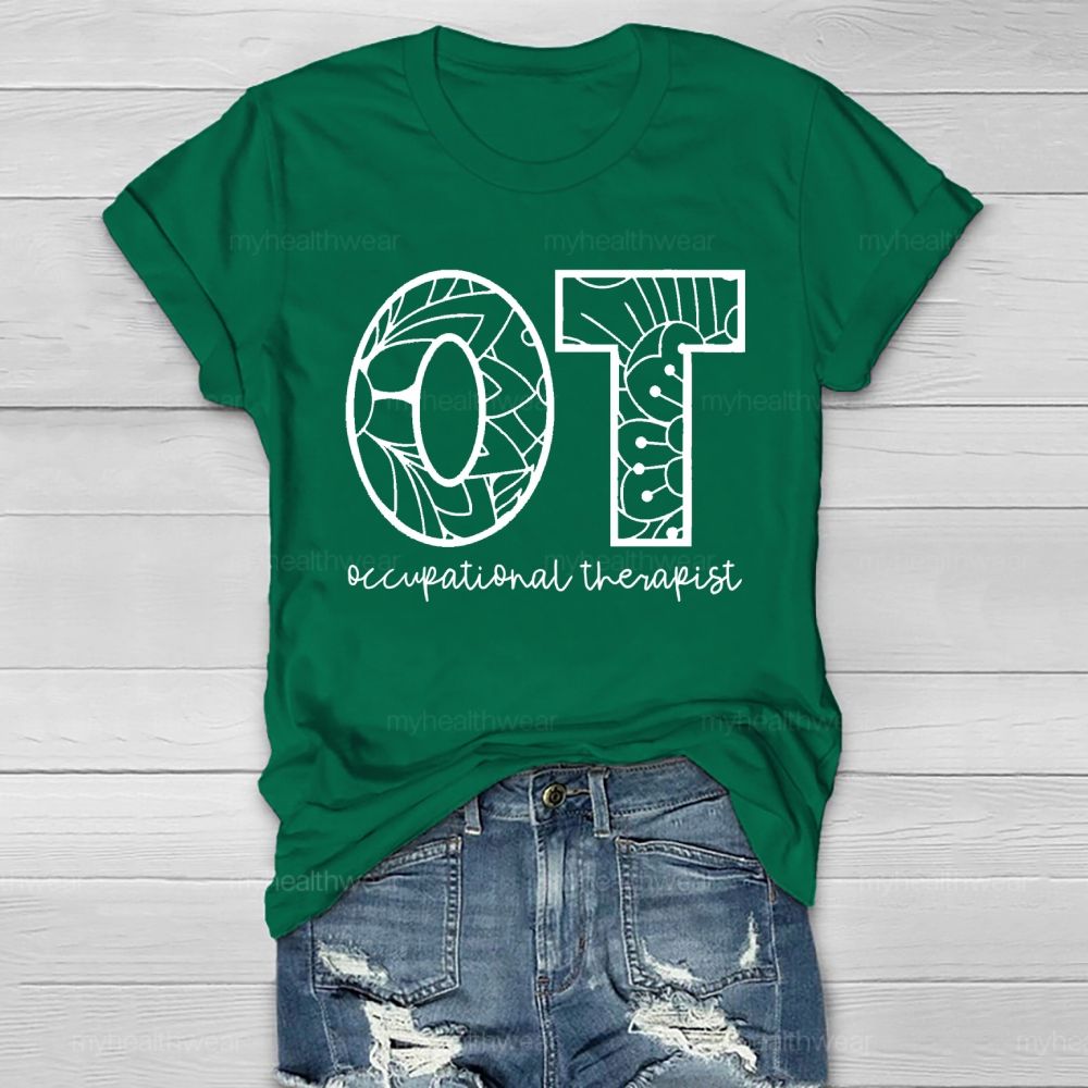 Occupational Therapist Pattern Letter Healthwear T-shirt