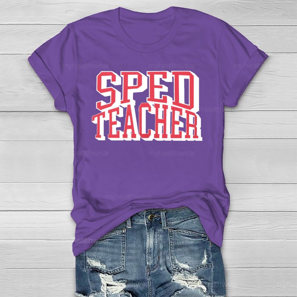 SPED Teacher Letters Healthwear T-shirt