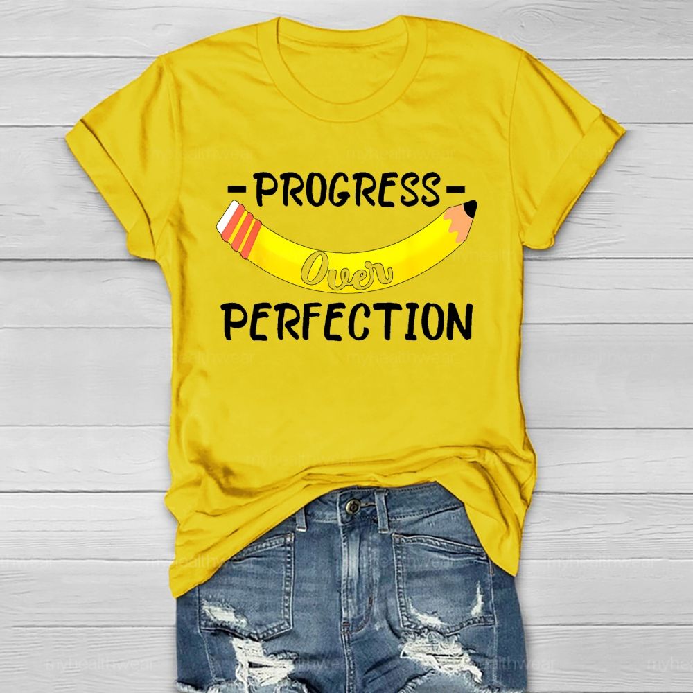 Progress Over Perfection Pencil Healthwear T-shirt