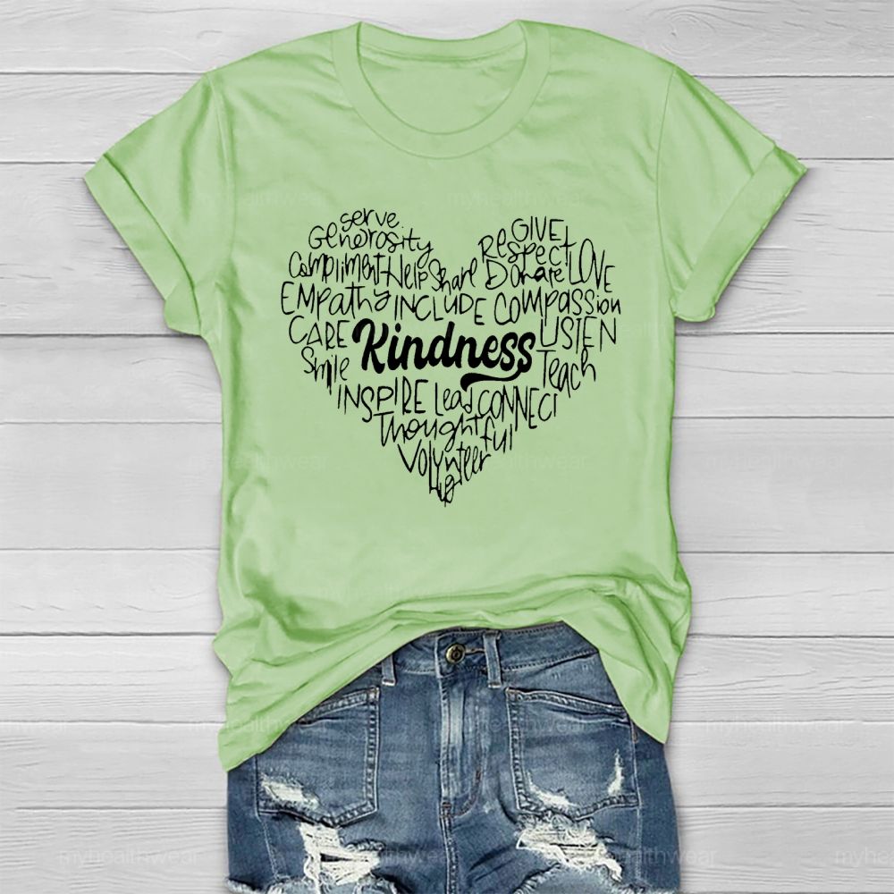 Kindness Serve Generosity Love Letters  Healthwear T-shirt