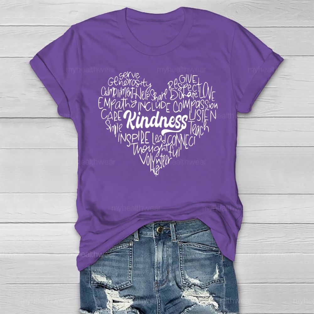 Kindness Serve Generosity Love Letters  Healthwear T-shirt