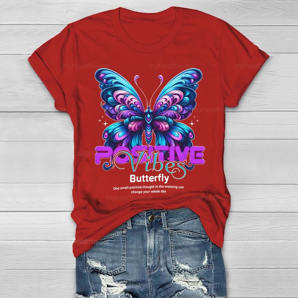 Positive Vibes Butterfly Healthwear T-shirt