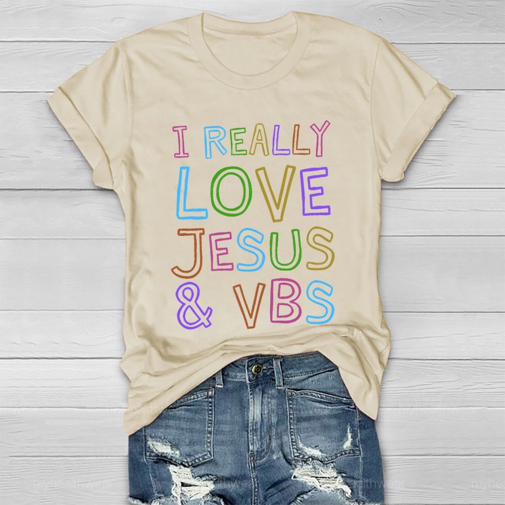 I Really Love Jesus Vbs  Healthwear T-shirt