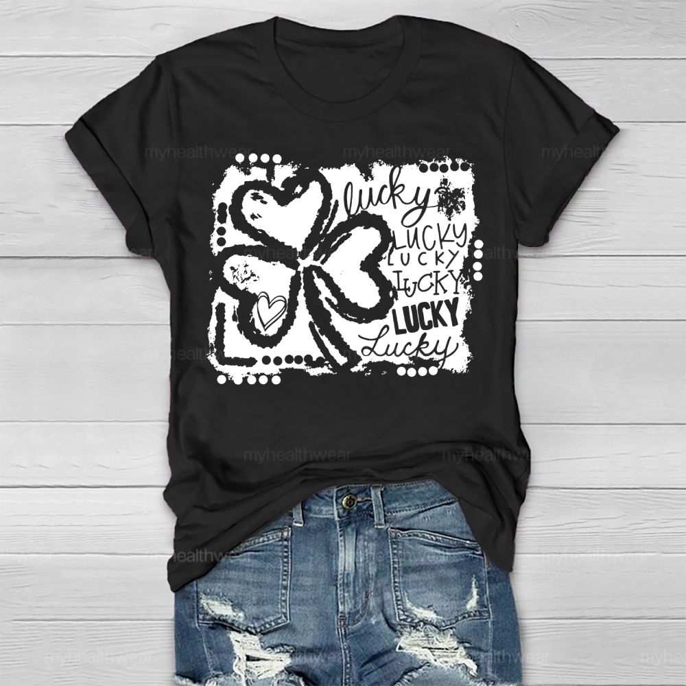 Lucky Clover Graphic  Healthwear T-shirt