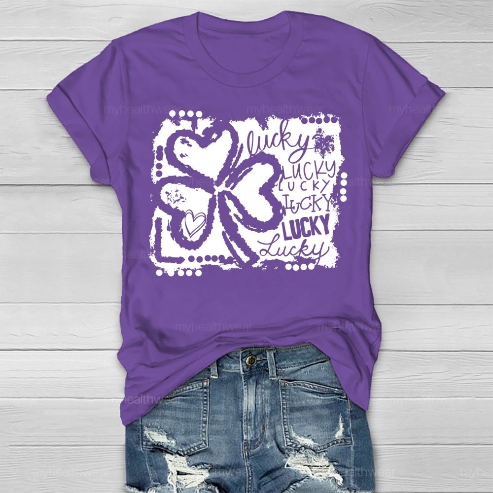 Lucky Clover Graphic  Healthwear T-shirt