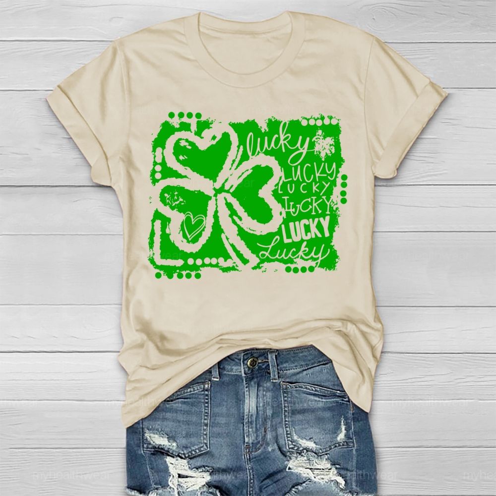 Lucky Clover Graphic  Healthwear T-shirt