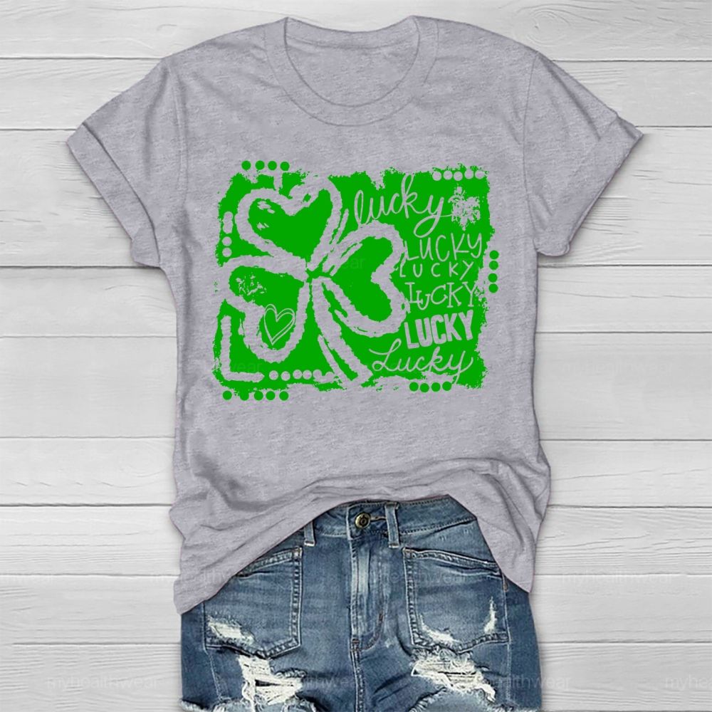 Lucky Clover Graphic  Healthwear T-shirt
