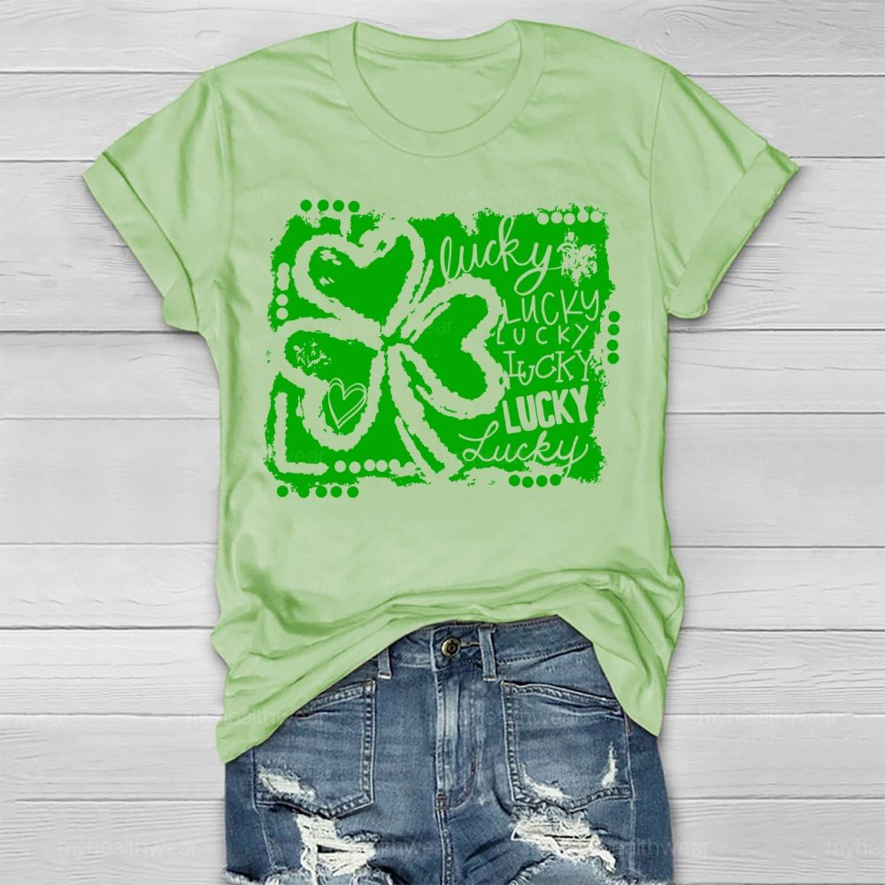 Lucky Clover Graphic  Healthwear T-shirt