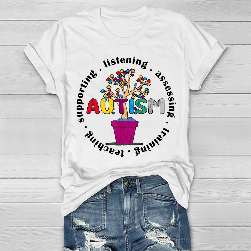 Autism Listening Assessing Healthwear T-shirt