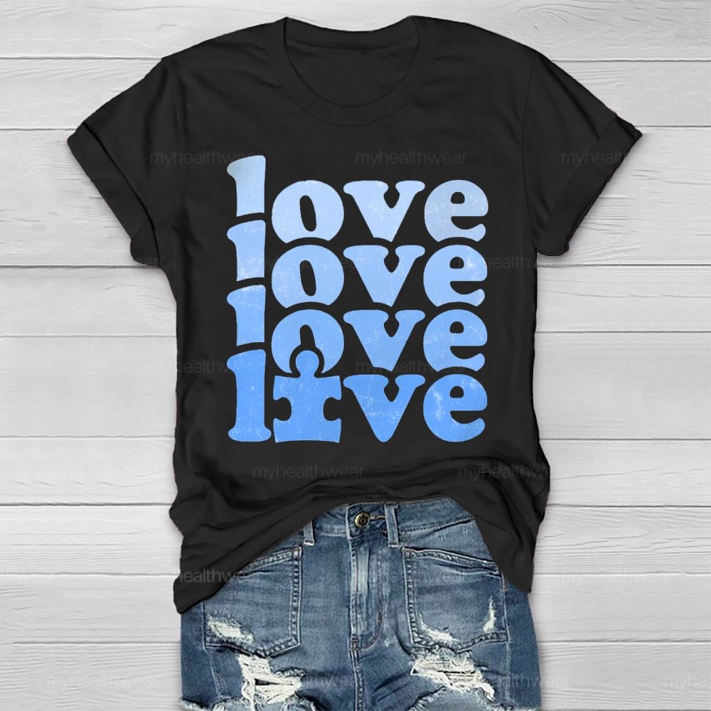 Love Love Love Love Puzzle  Healthwear T-shirt