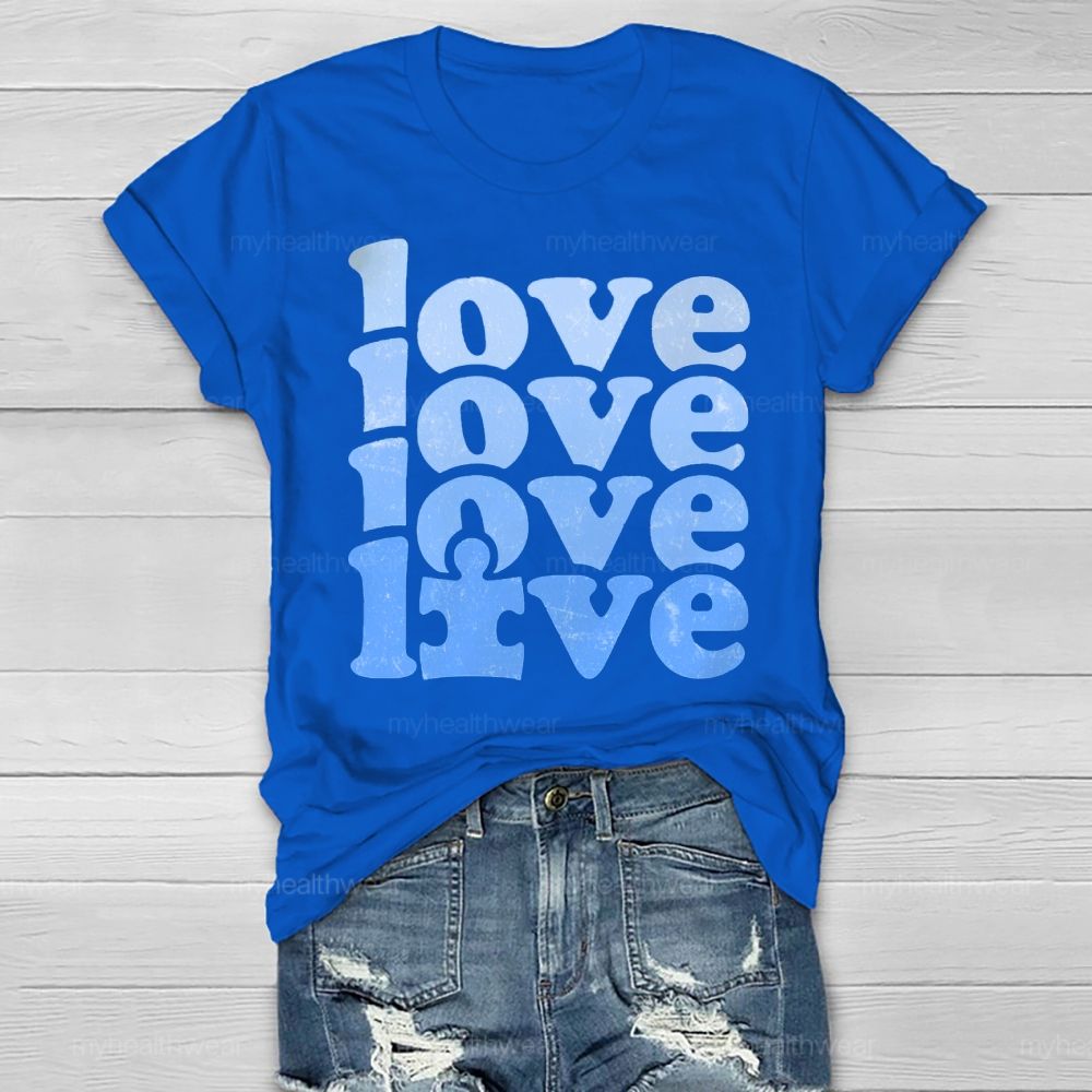 Love Love Love Love Puzzle  Healthwear T-shirt