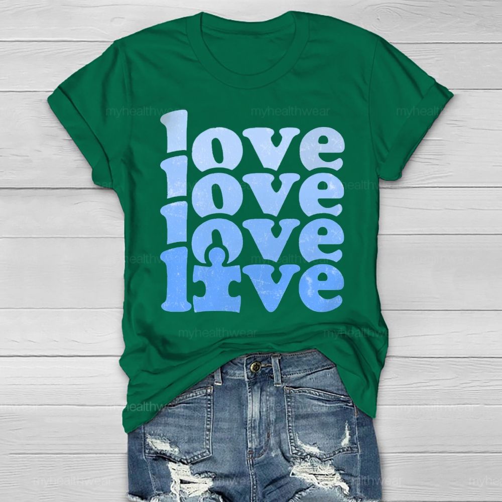 Love Love Love Love Puzzle  Healthwear T-shirt