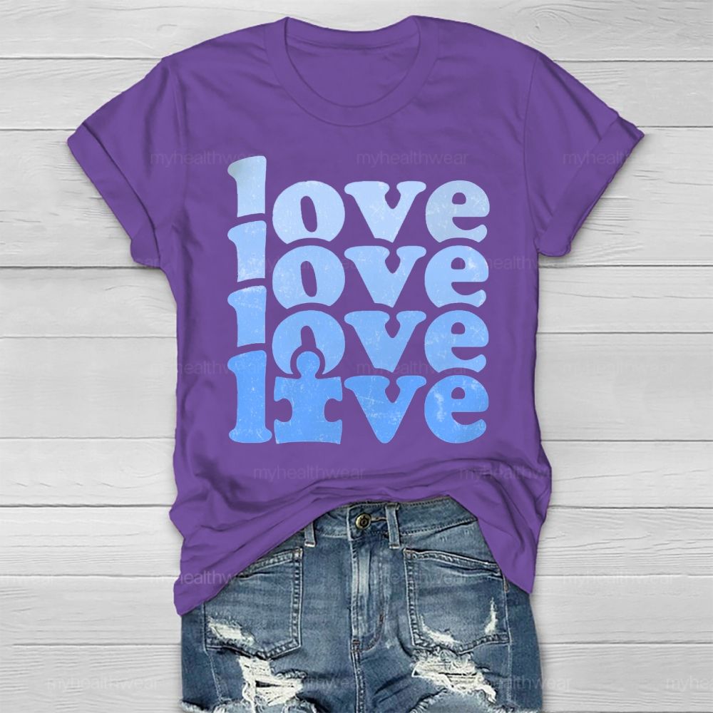 Love Love Love Love Puzzle  Healthwear T-shirt