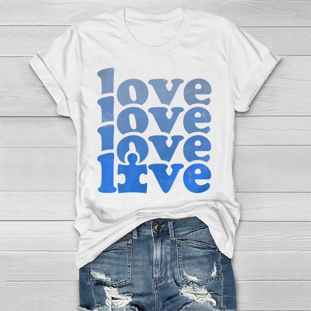 Love Love Love Love Puzzle  Healthwear T-shirt