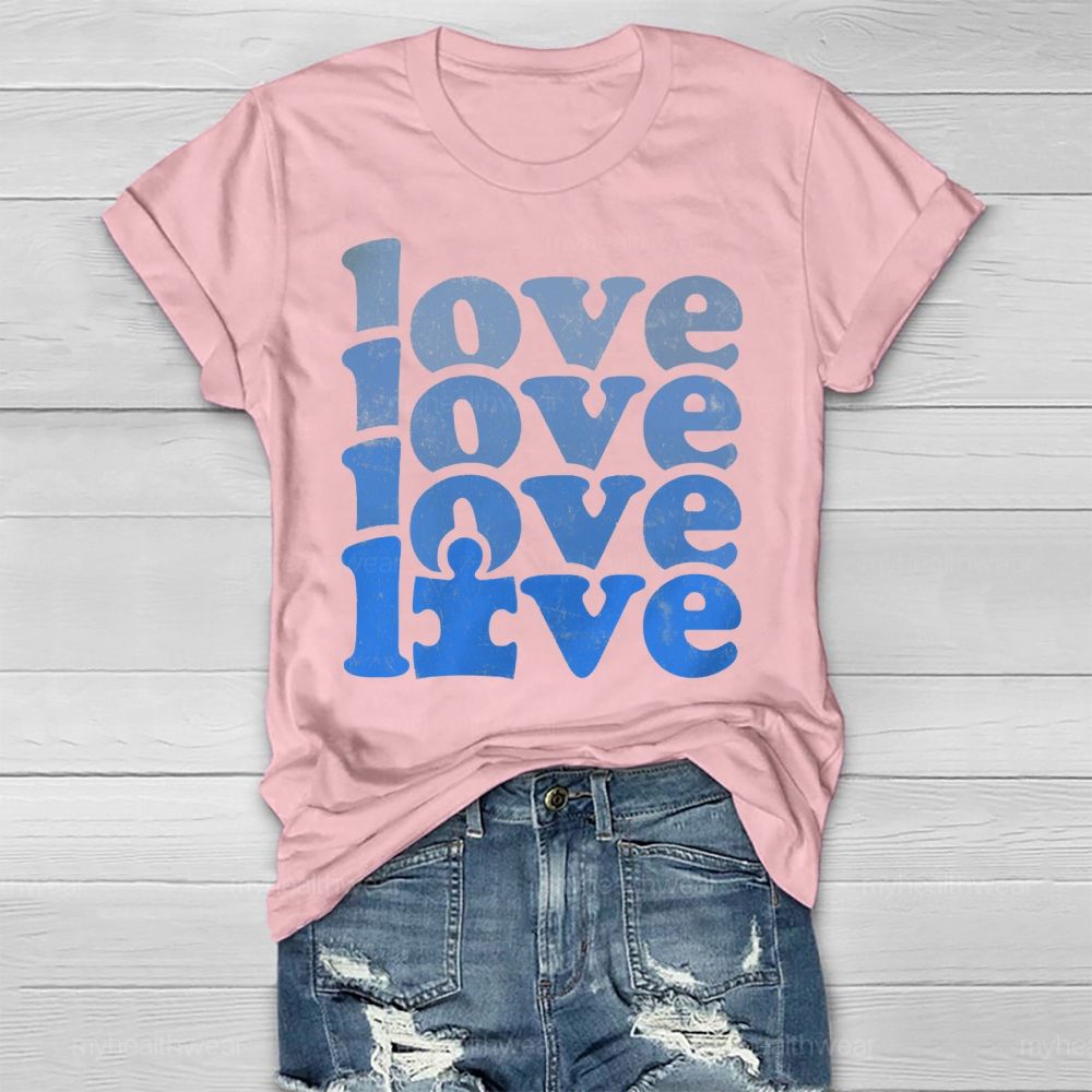 Love Love Love Love Puzzle  Healthwear T-shirt