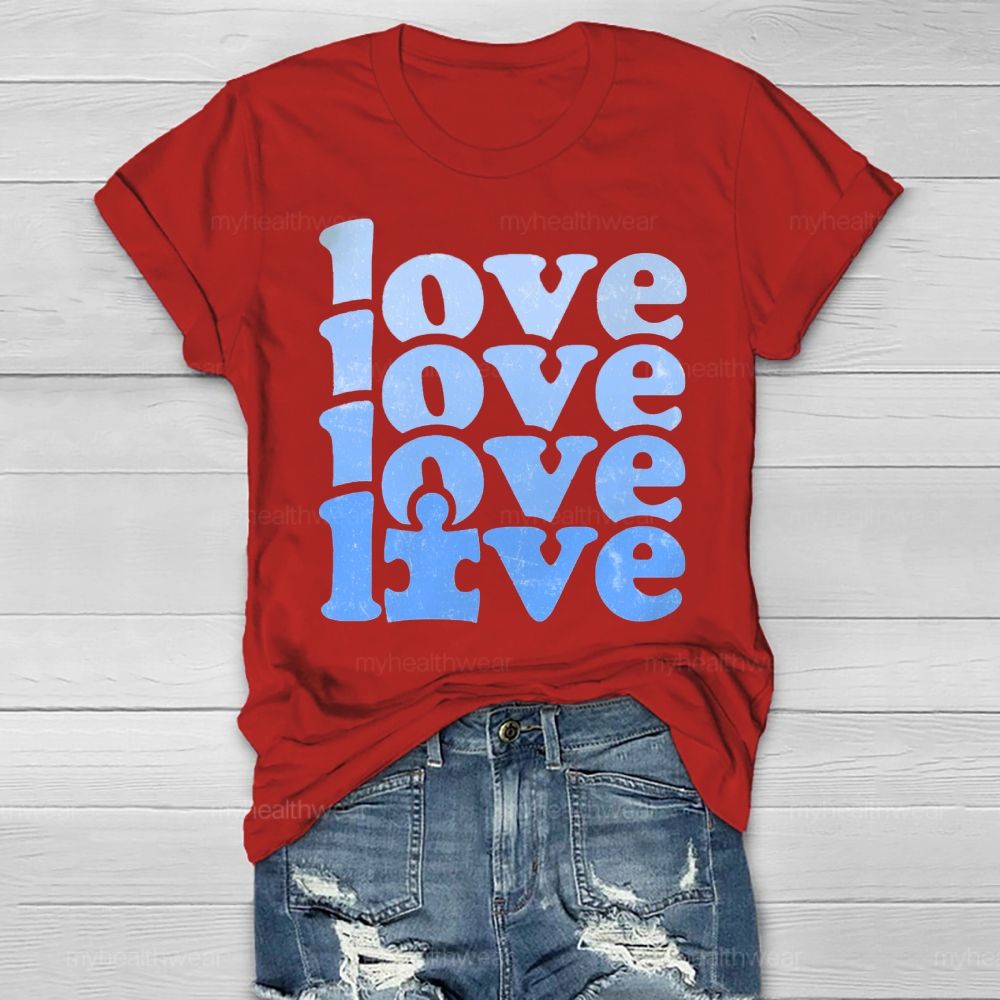 Love Love Love Love Puzzle  Healthwear T-shirt