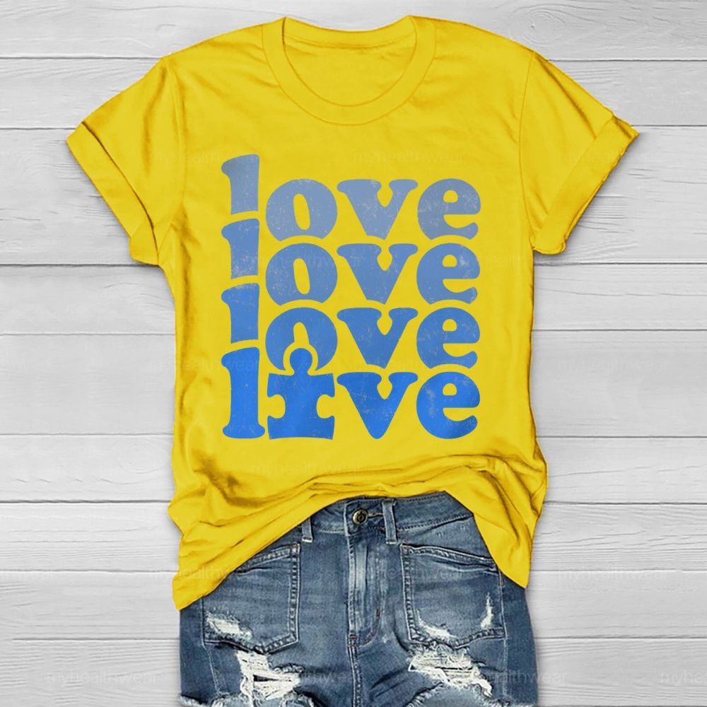 Love Love Love Love Puzzle  Healthwear T-shirt