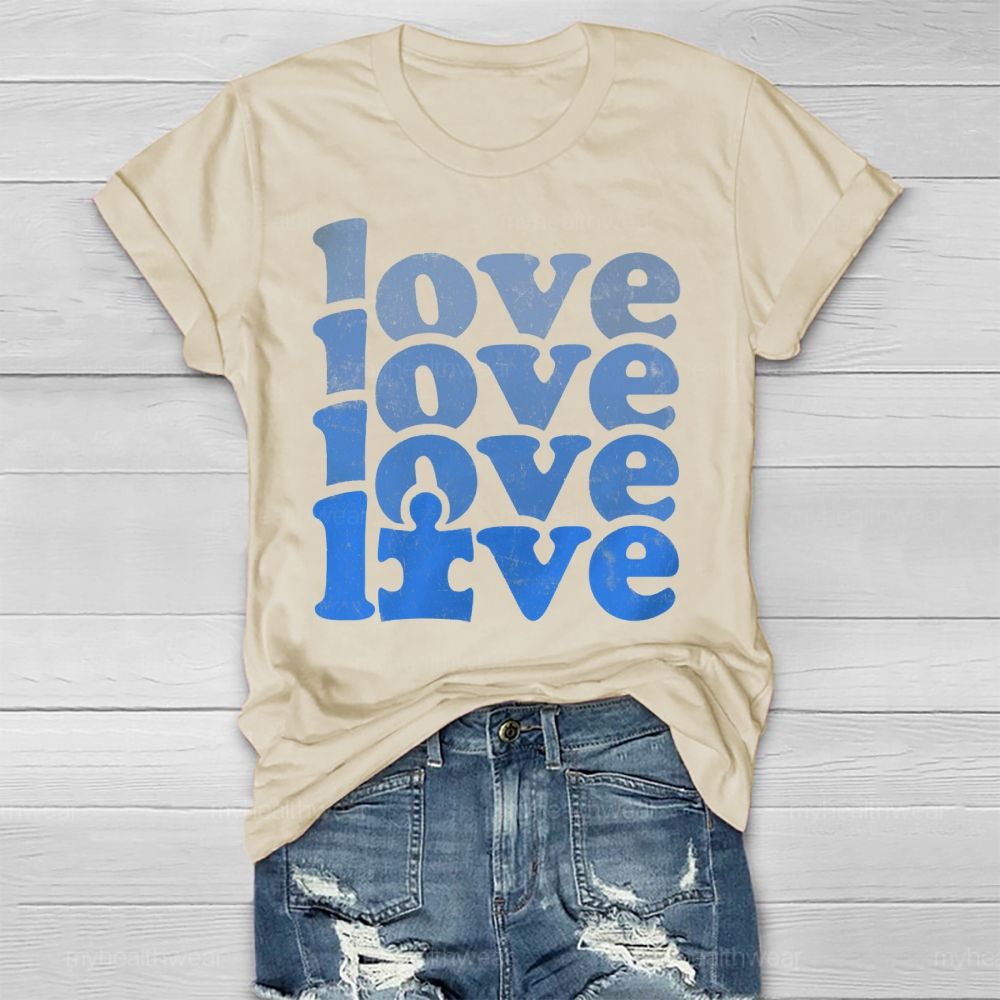 Love Love Love Love Puzzle  Healthwear T-shirt