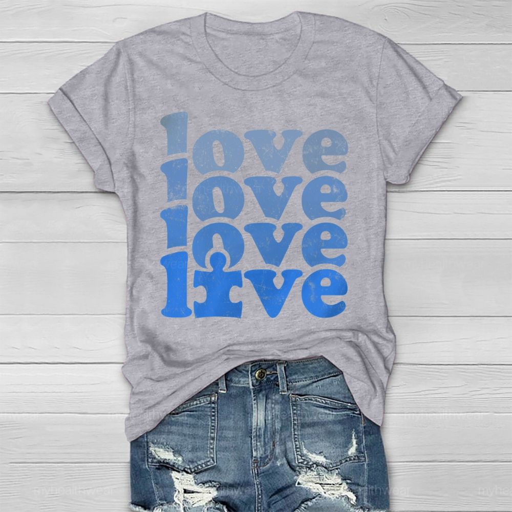 Love Love Love Love Puzzle  Healthwear T-shirt