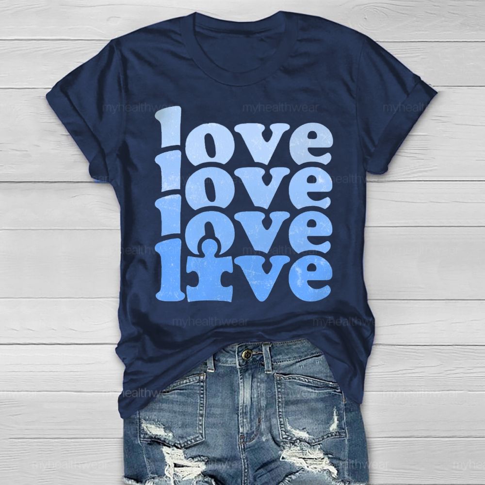 Love Love Love Love Puzzle  Healthwear T-shirt