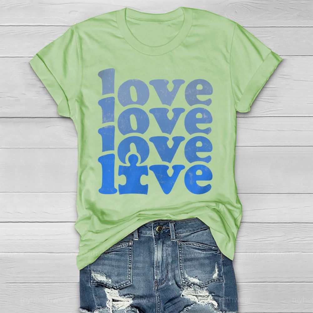 Love Love Love Love Puzzle  Healthwear T-shirt