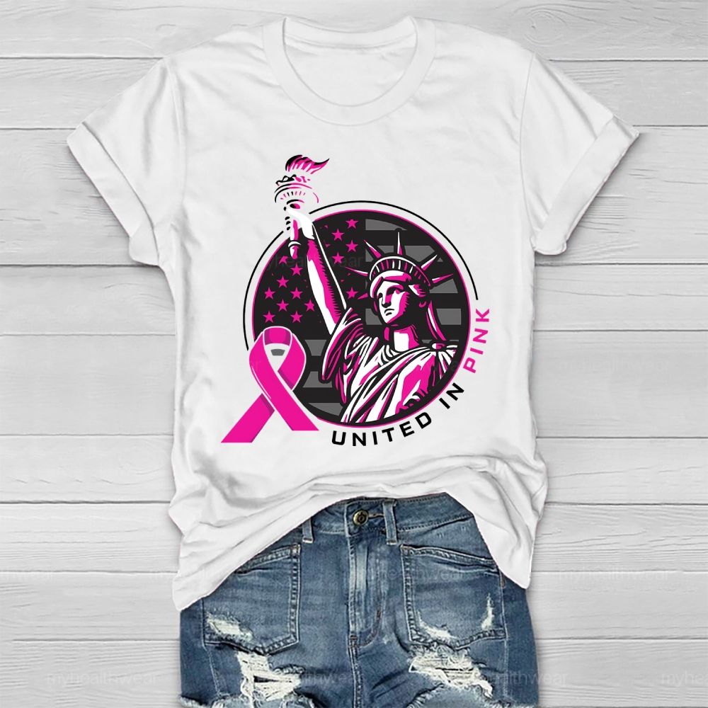 United In Pink Statue Of Liberty Healthwear T-shirt