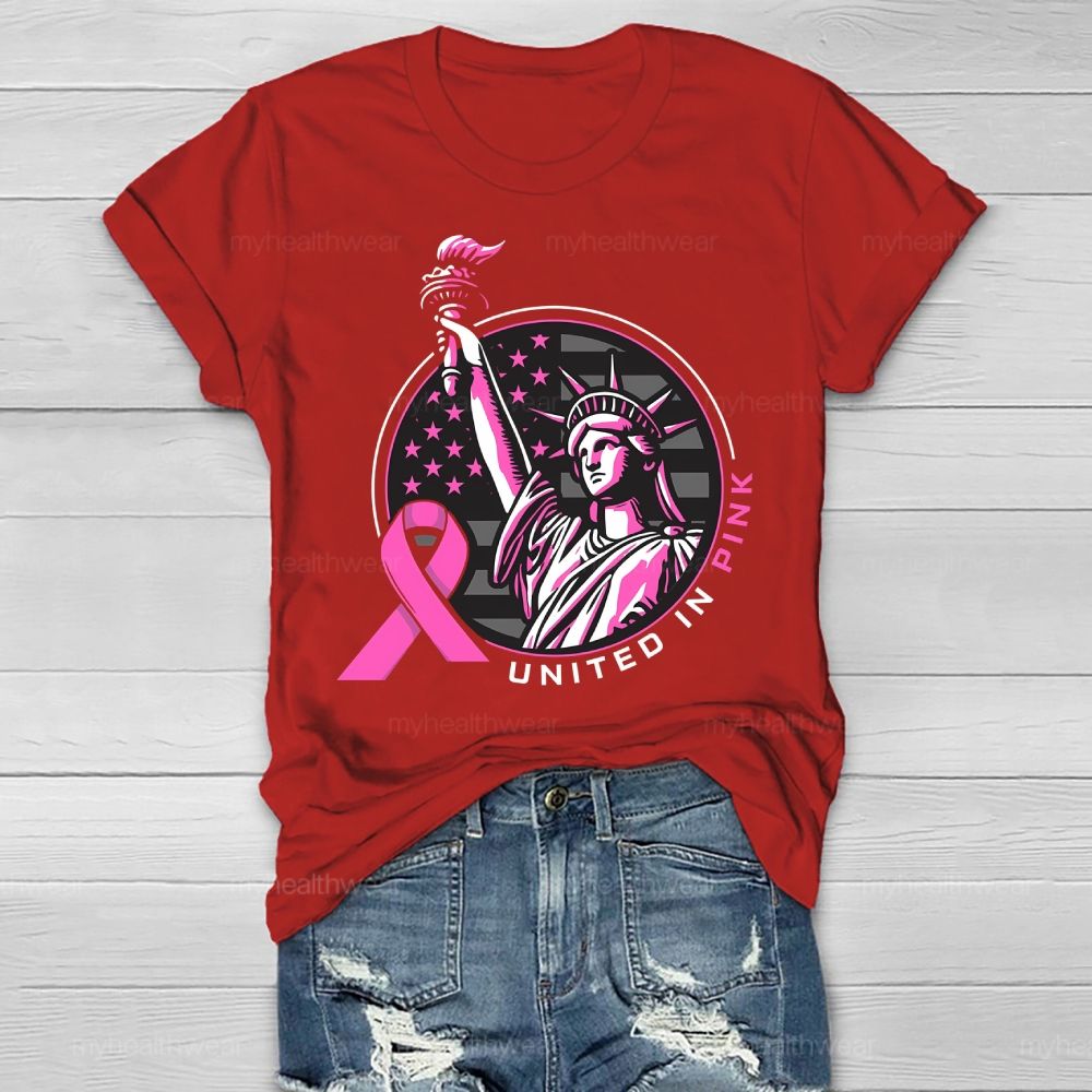 United In Pink Statue Of Liberty Healthwear T-shirt