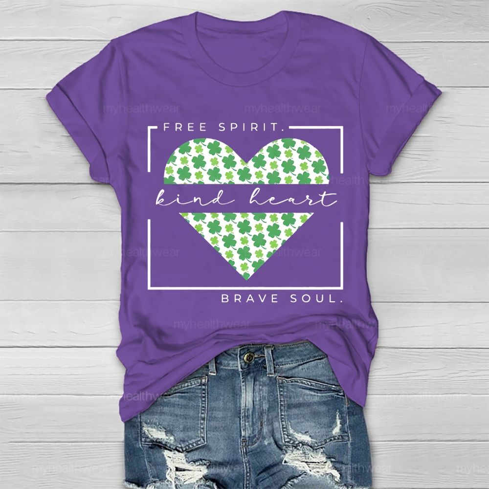 Free Spirit Kind Heart Brave Soul  Healthwear T-shirt