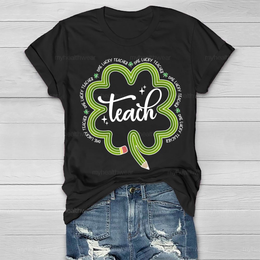 One Lucky Teacher Healthwear T-shirt