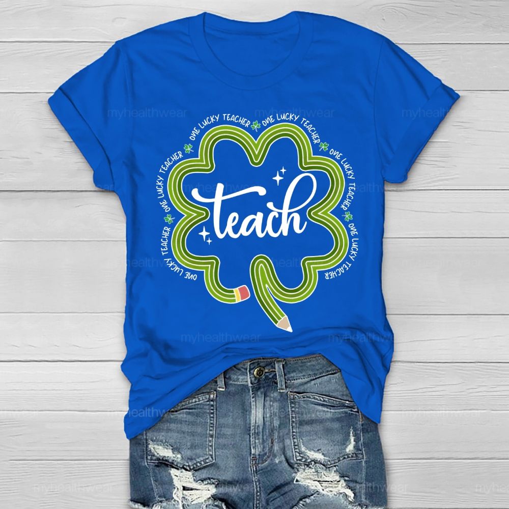 One Lucky Teacher Healthwear T-shirt