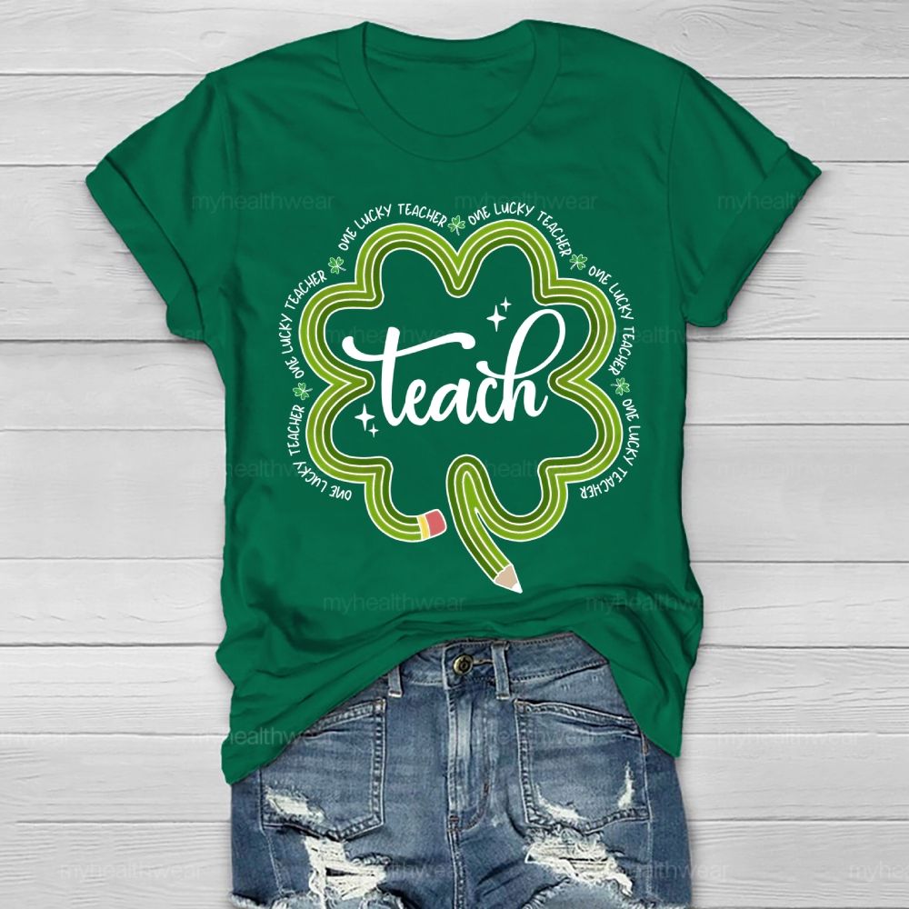 One Lucky Teacher Healthwear T-shirt