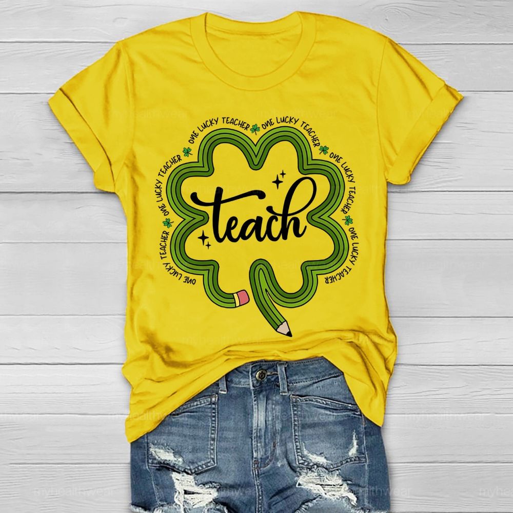 One Lucky Teacher Healthwear T-shirt