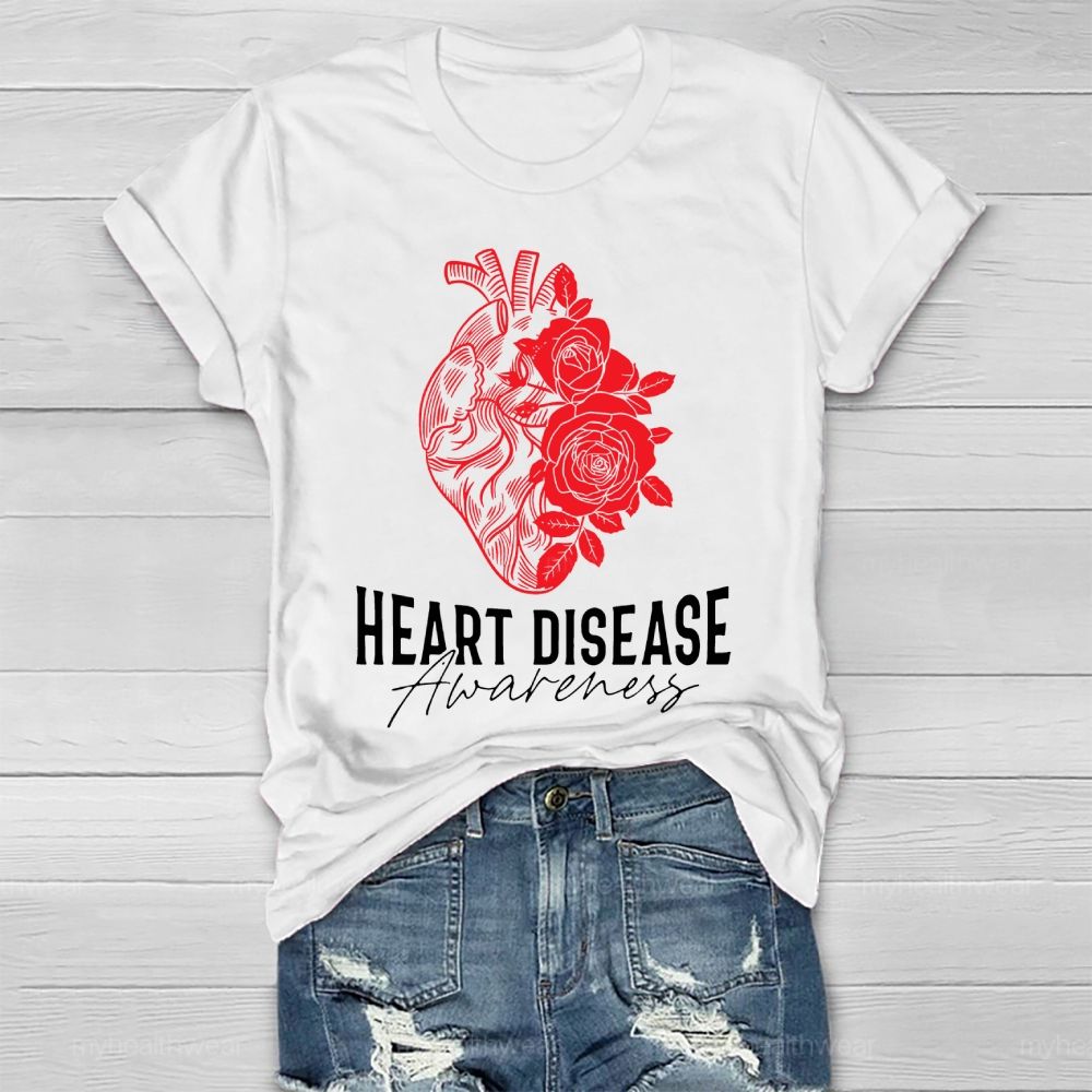 Heart   Disease Awareness   Graphic Healthwear T-shirt