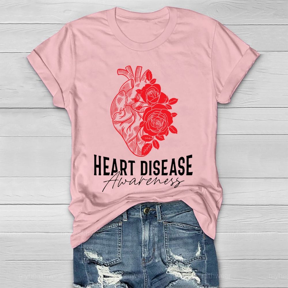 Heart   Disease Awareness   Graphic Healthwear T-shirt