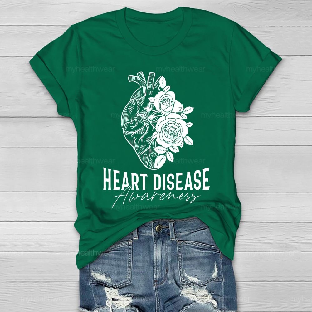 Heart   Disease Awareness   Graphic Healthwear T-shirt