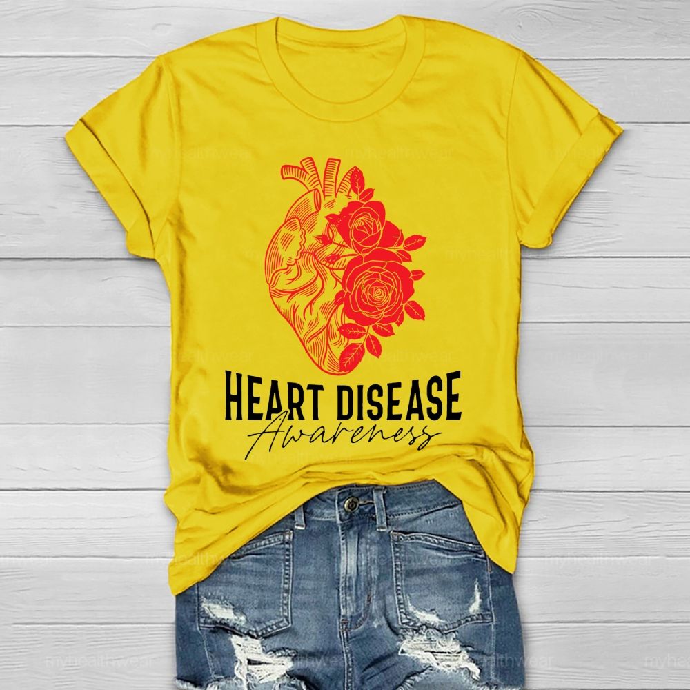 Heart   Disease Awareness   Graphic Healthwear T-shirt