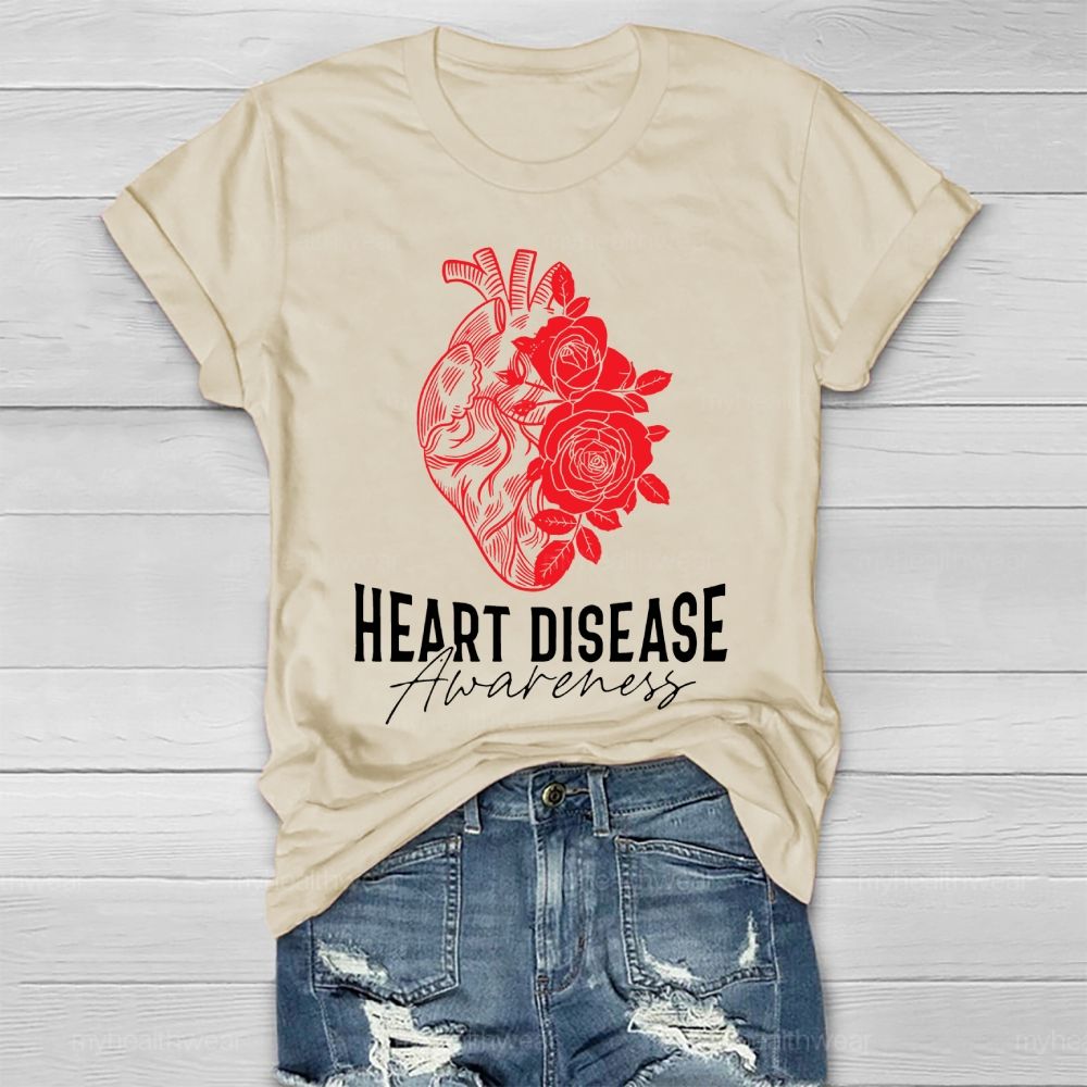 Heart   Disease Awareness   Graphic Healthwear T-shirt