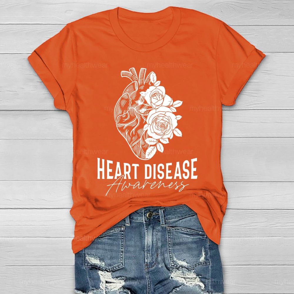 Heart   Disease Awareness   Graphic Healthwear T-shirt