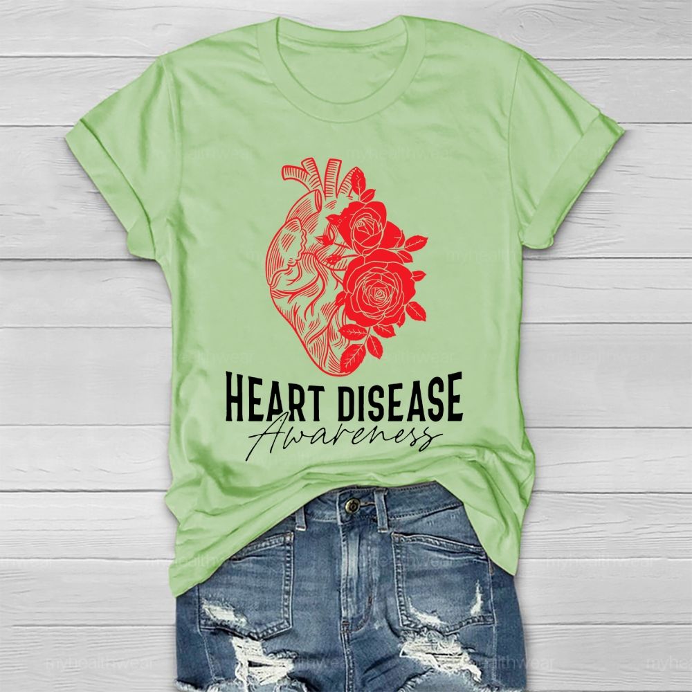 Heart   Disease Awareness   Graphic Healthwear T-shirt