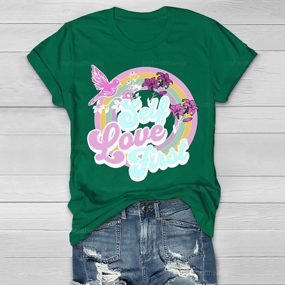 Self Love First Flowers  Healthwear T-shirt