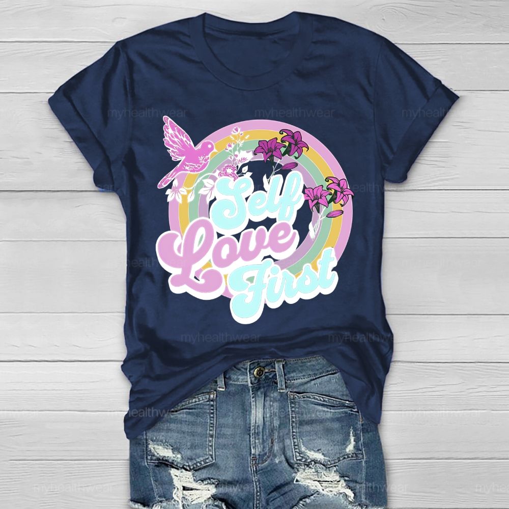 Self Love First Flowers  Healthwear T-shirt