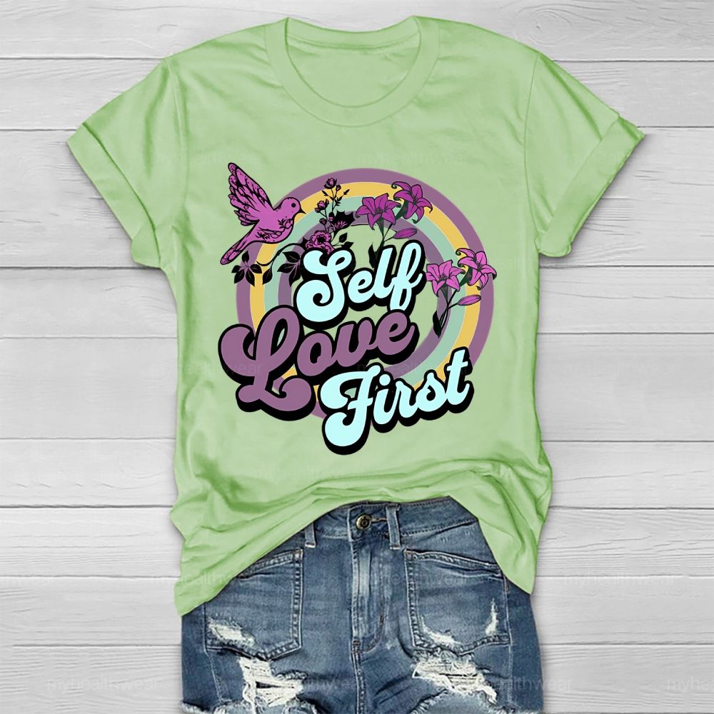 Self Love First Flowers  Healthwear T-shirt