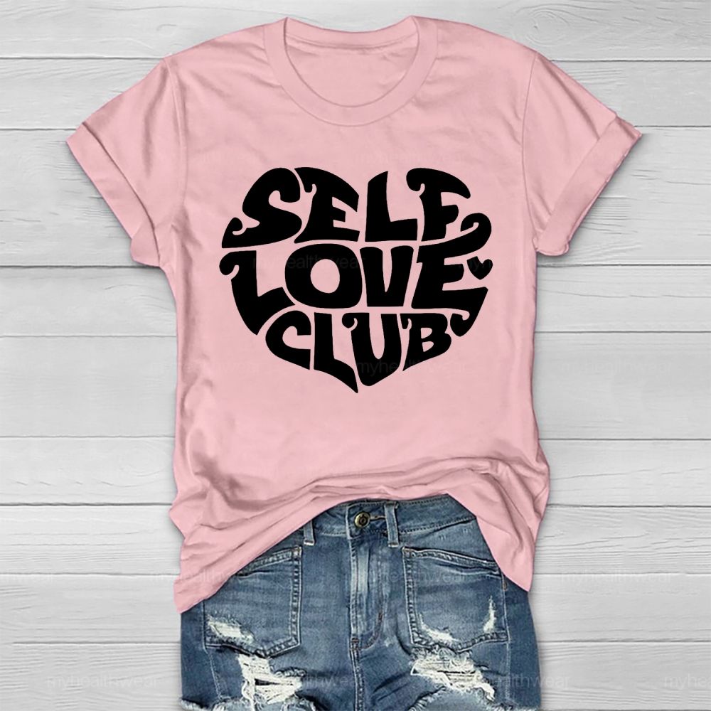 Self Love Club Heart Letters Healthwear T-shirt