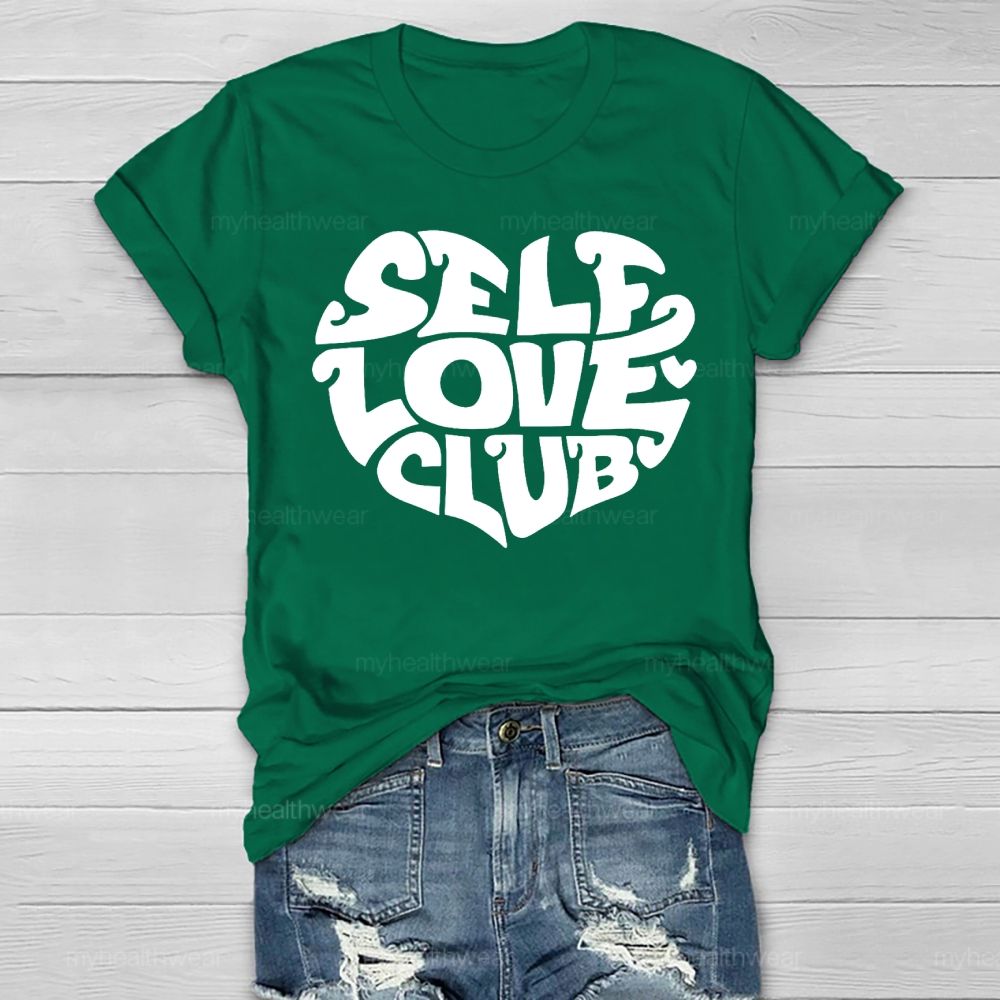 Self Love Club Heart Letters Healthwear T-shirt