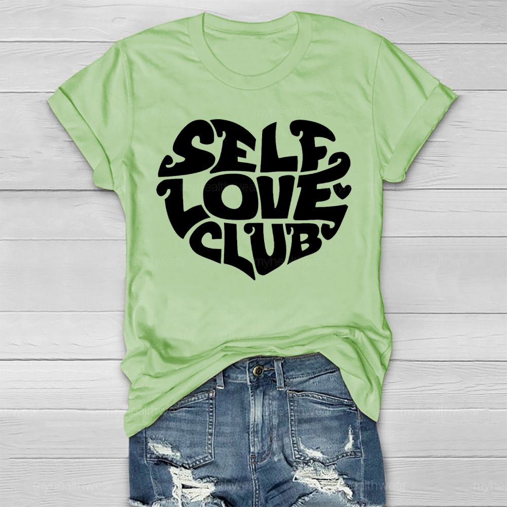 Self Love Club Heart Letters Healthwear T-shirt