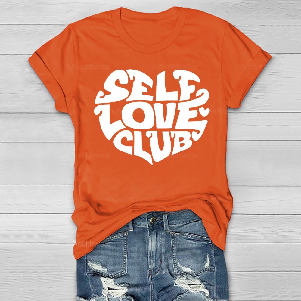 Self Love Club Heart Letters Healthwear T-shirt