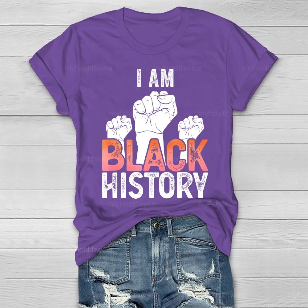 I Am Black History Fist Healthwear T-shirt