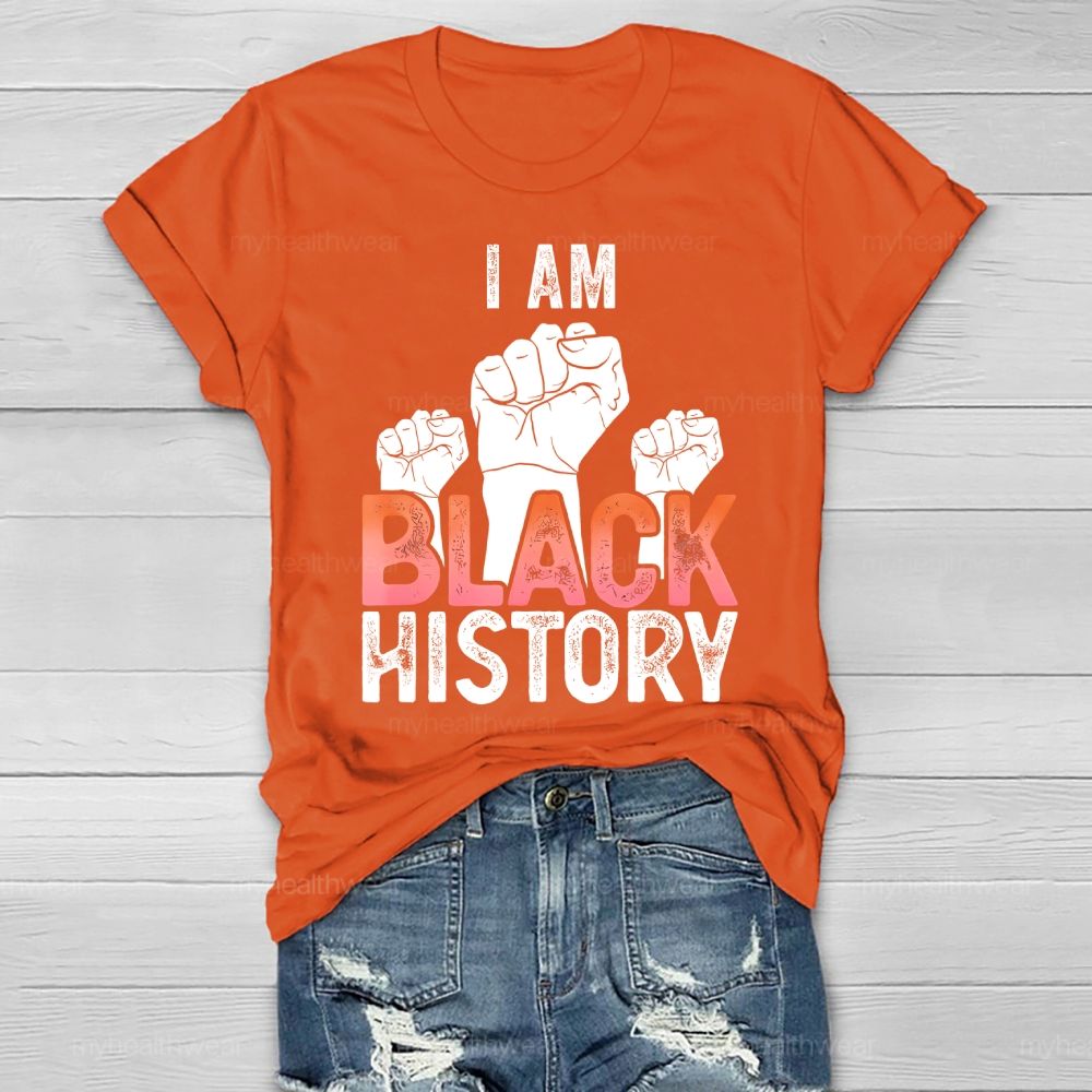 I Am Black History Fist Healthwear T-shirt